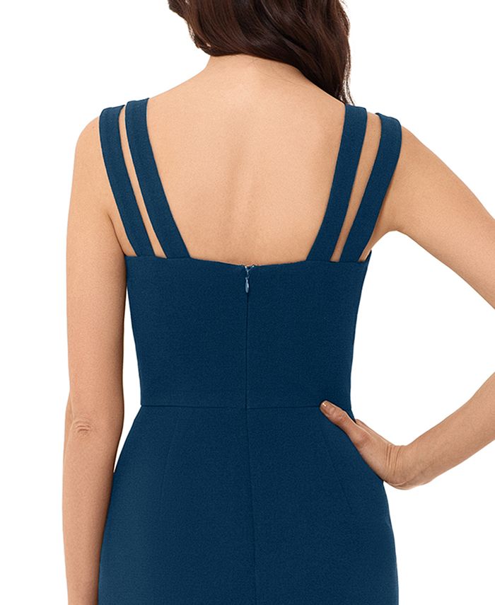 xscape side ruched double strap