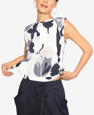 b new york - Cotton Padded-Shoulder Tank Top