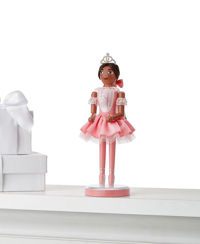 Holiday Lane 10"H AfricanAmerican Ballerina Nutcracker, Created for