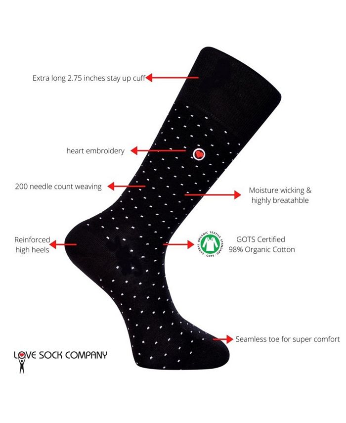 Love Sock Company Men's Luxury Dress Socks in Gift Box, Pack of 3 Macy's