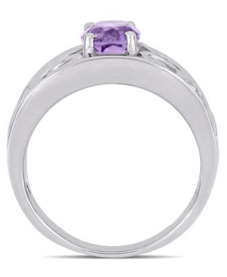 Amethyst (1 ct. t.w.) Oval Filigree Sterling Silver Ring