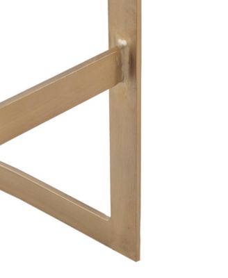 Maison 25"H Modern Backless Metal Counter Stool with Cushioned Seat, Fully Assembled