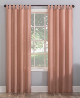 No. 918 Clifford Heathered Texture Semi-Sheer Tab Top Curtain Panel, 84 ...