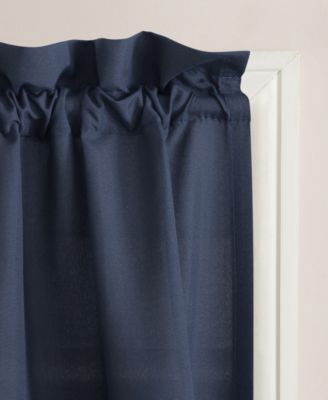 Martine Microfiber Semi-Sheer Rod Pocket Kitchen Curtain Valance and Tiers Set