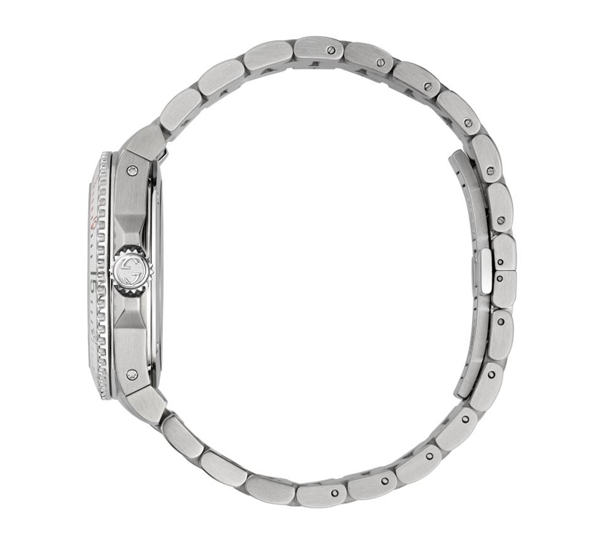 Shop Gucci Men's Swiss Dive Stainless Steel Bracelet Watch 40mm In White