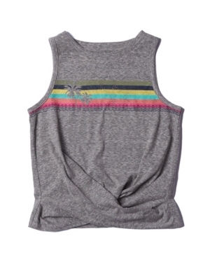 Big Girls Graphic Twist Front Tank Top