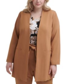 Plus Size Open-Front Topper Jacket