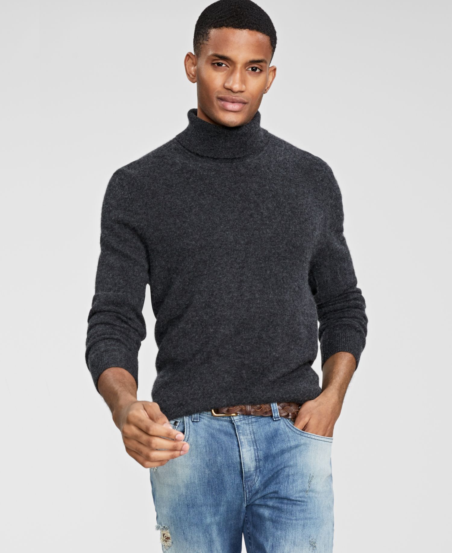 Men's Cashmere Turtleneck Sweater