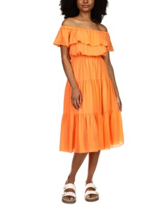 mk orange dress