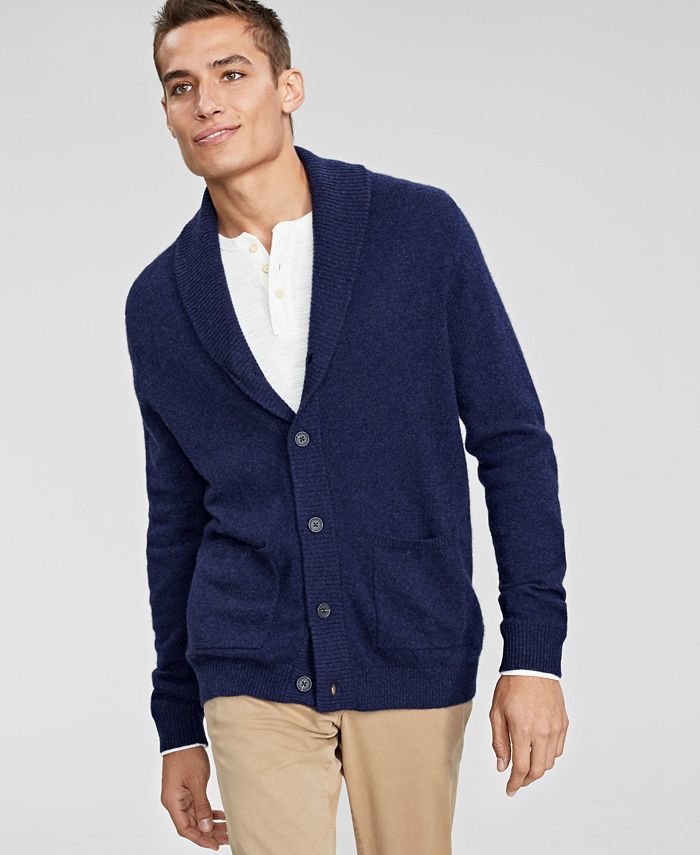 Club Room Men's Shawl-Neck Cashmere Cardigan, Created for Macy's - Macy's