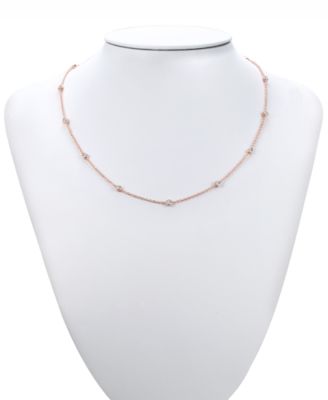 Diamond Bezel Necklace (1/10 ct. t.w.) in Sterling Silver, 14k Gold-Plated Sterling Silver or 14k Rose Gold-Plated Sterling Silver 