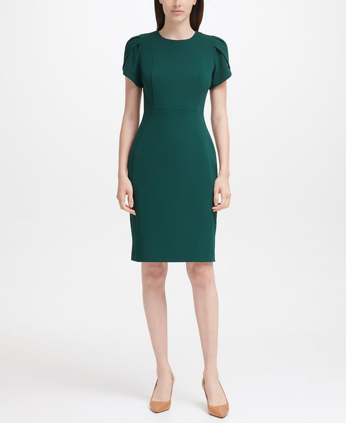 Calvin Klein Tulip-Sleeve Sheath Dress & Reviews - Dresses - Women - Macy's