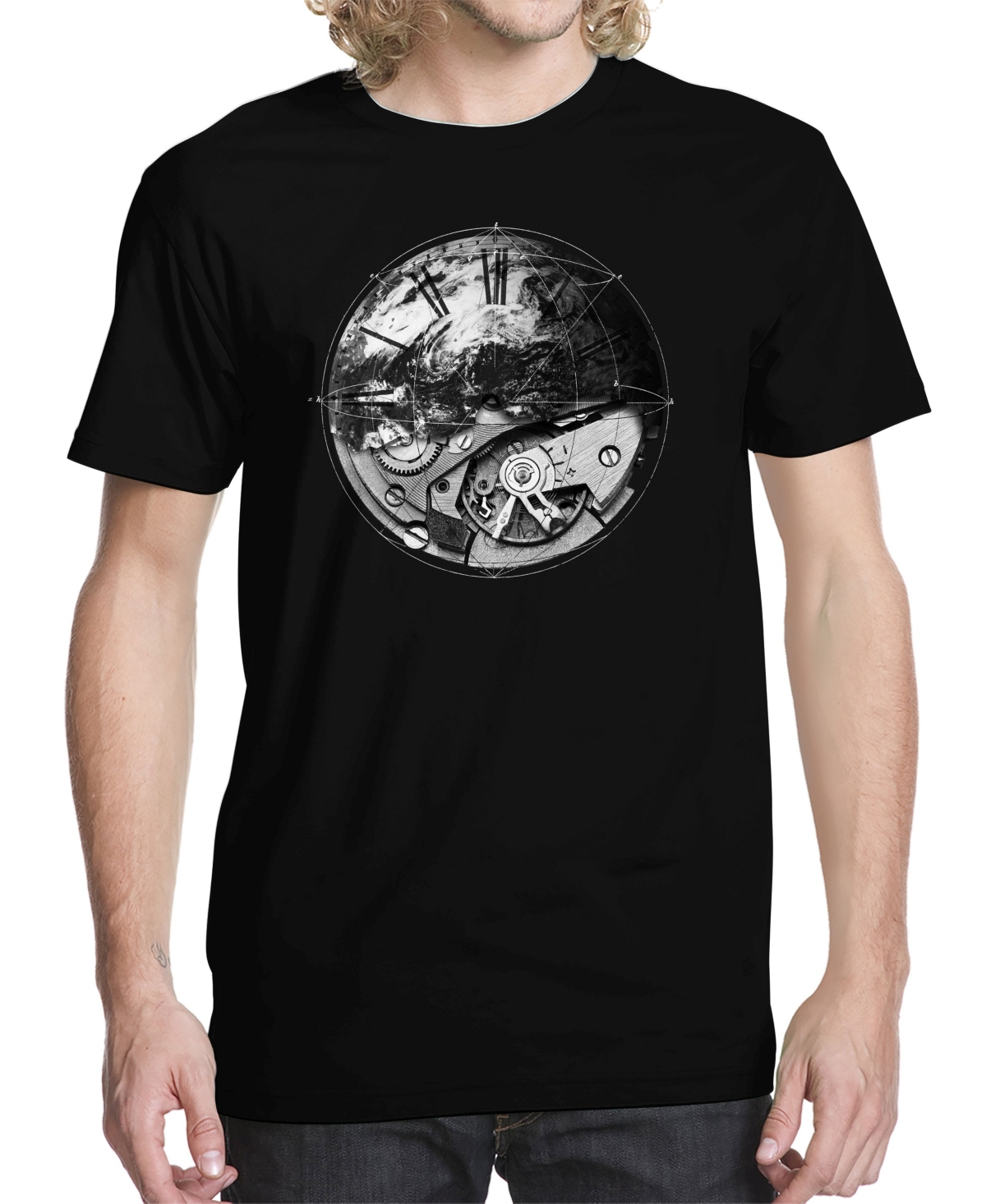 Men's Clockwork Earth Graphic T-shirt - Black