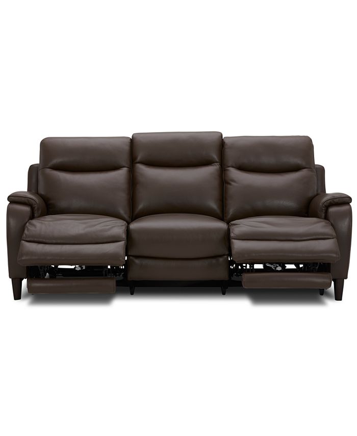 Leather Power Recliner Sofa, Macy S Black Leather Reclining Sofa
