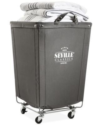 Seville Classics Commercial Heavy-Duty Canvas Laundry Basket Hamper ...