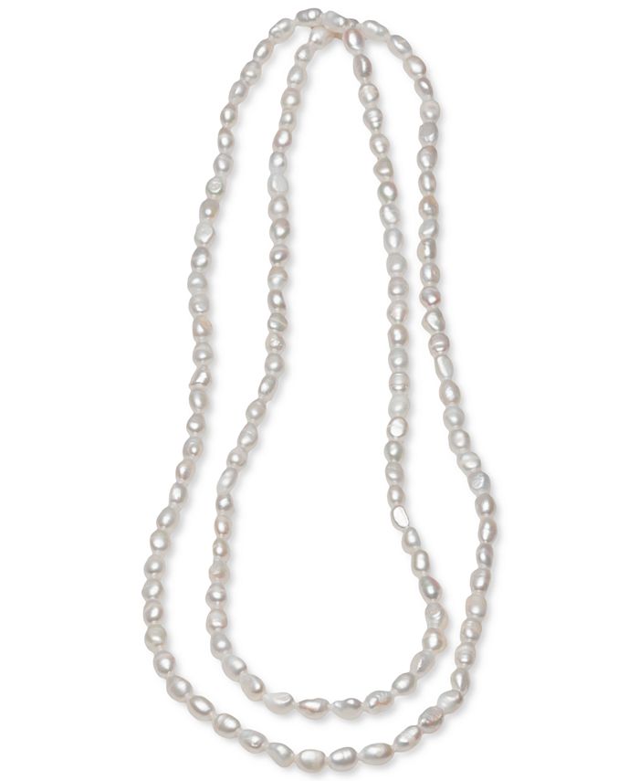 Cultured Freshwater Baroque Pearl (7-8mm) 54 Endless Necklace (Also in Pink  & White Cultured Freshwater Baroque Pearls)