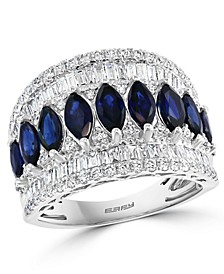EFFY® Sapphire (2-1/2 ct. t.w.) & Diamond (1 ct. t.w.) Ring in 14k White Gold