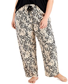 Plus Size Printed Knit Pajama Shorts, Created for Macy's