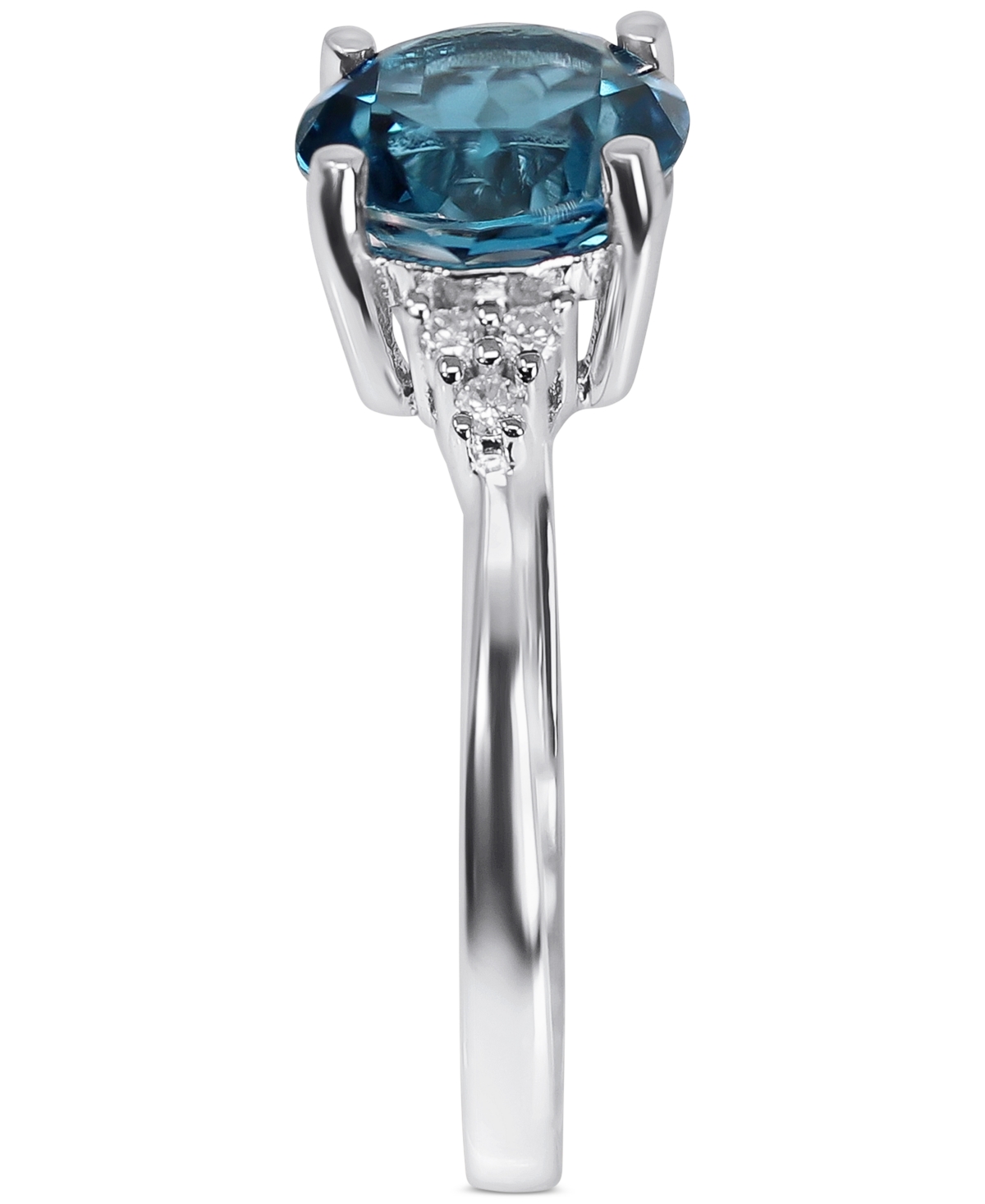 Amethyst (1-5/8 ct. t.w.) & Diamond (1/20 ct. t.w.) Ring in 14k Gold (Also & Rhodolite Garnet) - London Blue Topaz