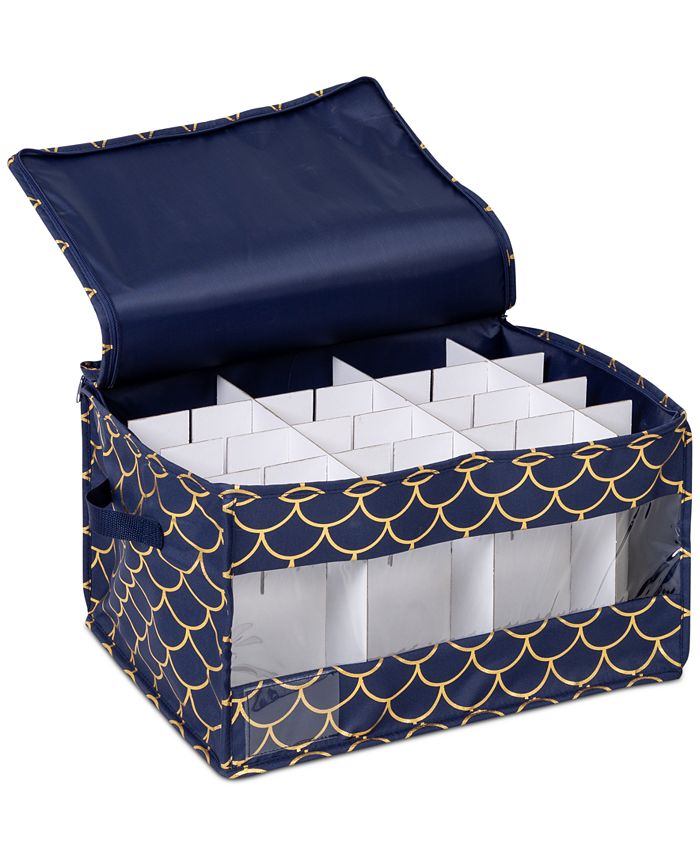 Honey Can Do - Decorative Stemware Storage Boxes, Set of 2