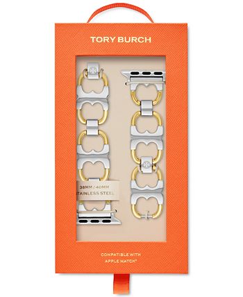 Tory Burch - Two-Tone Stainless Steel Gemini Link Bracelet For Apple Watch&reg; 38mm/40mm