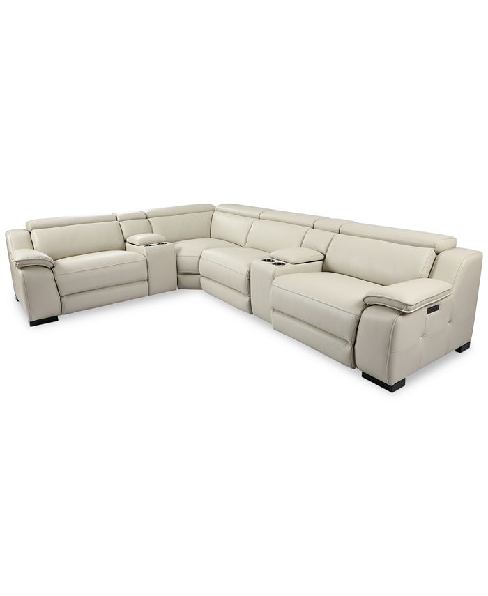 Furniture Pauleen 6 Pc Faux Leather, Faux Leather Sectional