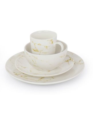 Fine Marble 16 Pc. Dinnerware Set, Service for 4