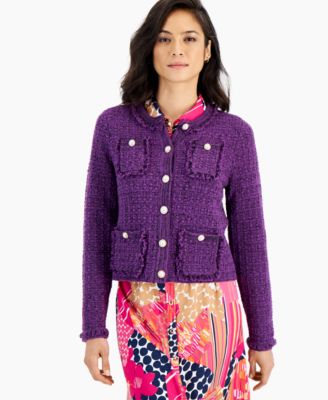 Charter Club Boucle Blazer, Created For Macy's & Reviews - Jackets ...