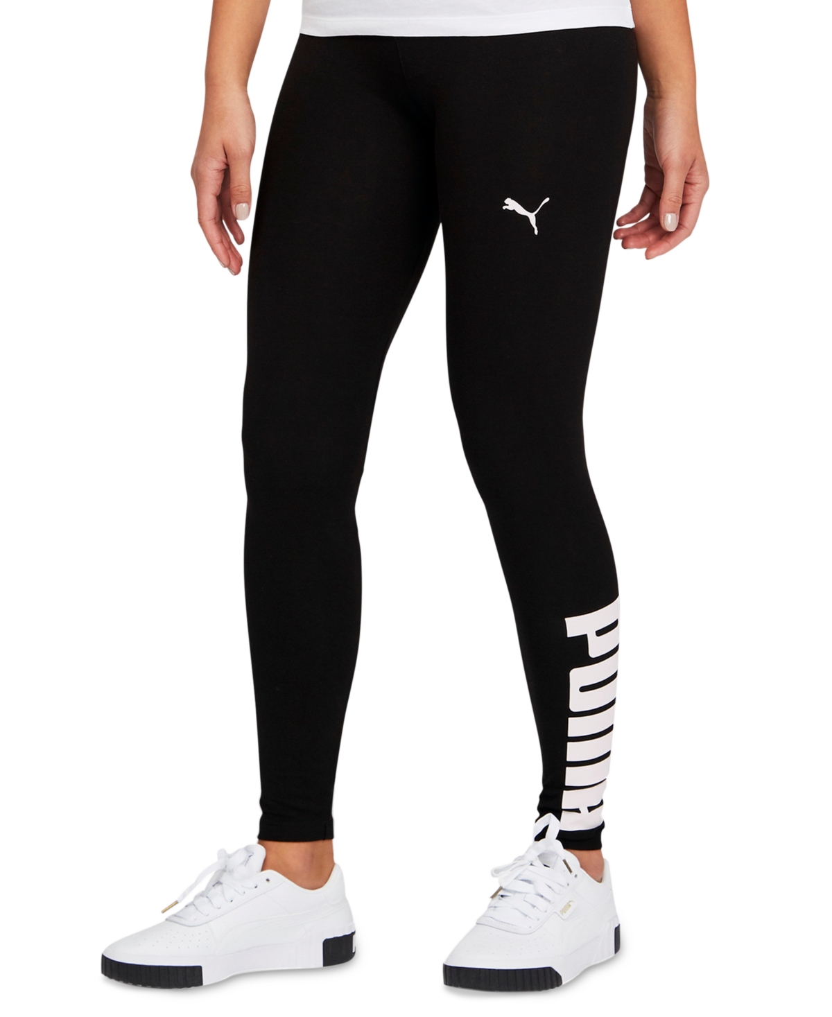Shop Puma Women's Athletic Graphic Full-length Leggings In Club Navy,white