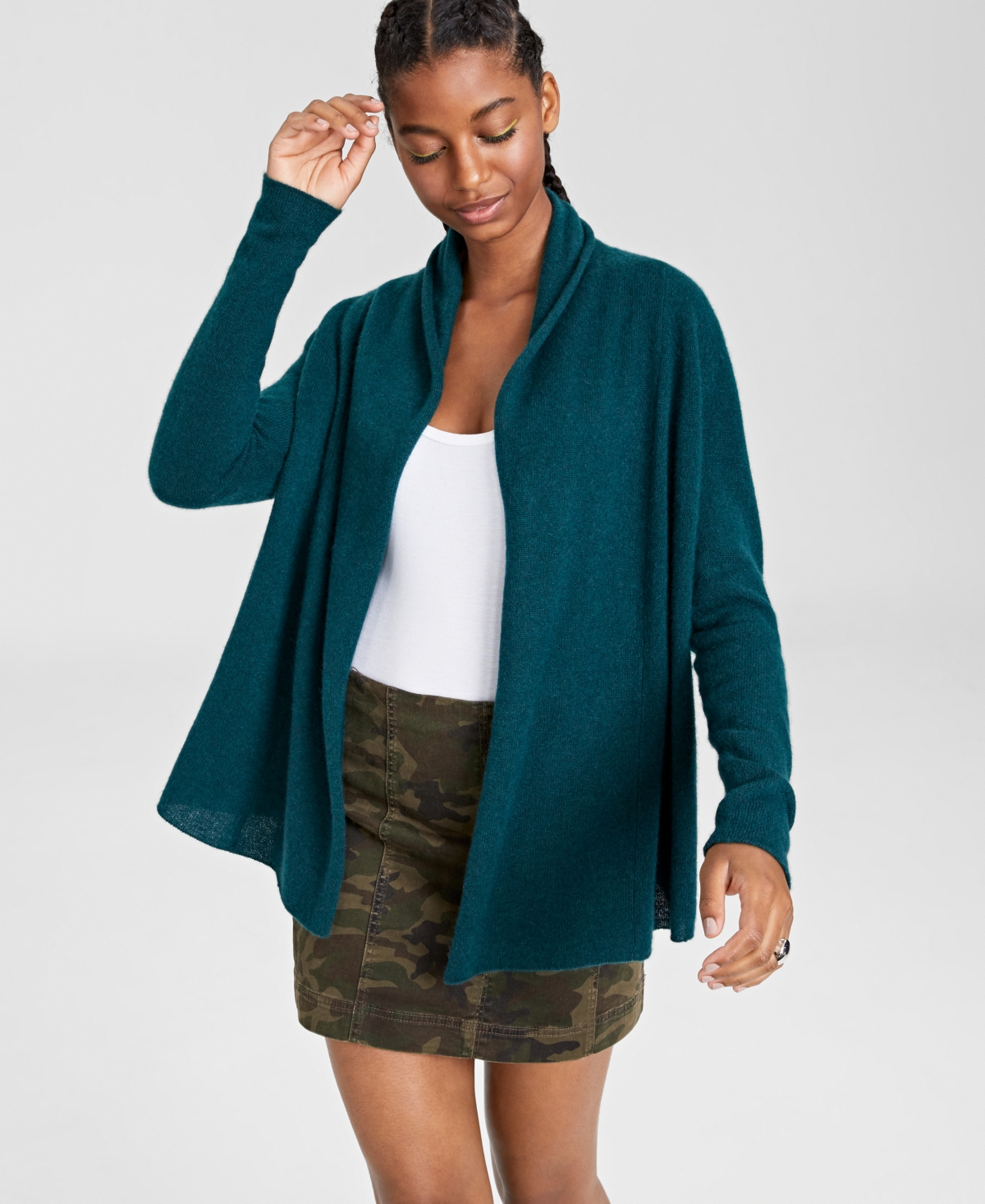 Charter Club 100 Cashmere Open Front Cardigan Created for Macy s Smart Closet