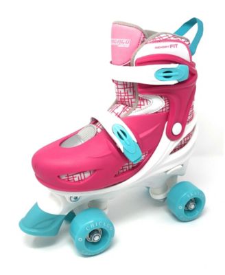 Chicago Girls Adjustable Quad Roller Skate 7pc Set - Size M (1-4)