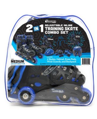 Chicago Adjustable Inline Training Skate 8pc Combo Set - Size M (1-4)
