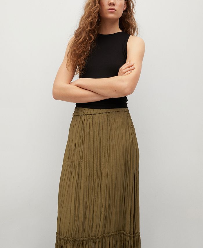 MANGO Pleated Midi Skirt Macy's