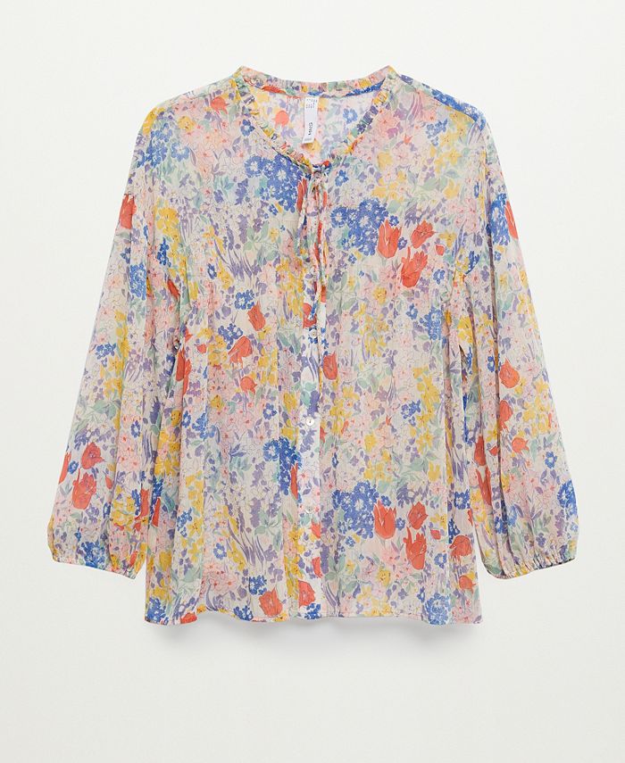 MANGO Floral Print Blouse Macy's