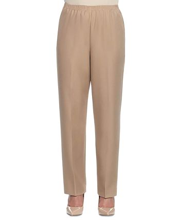 Alfred Dunner Classics Pull-On Straight-Leg Pants in Petite and Petite ...