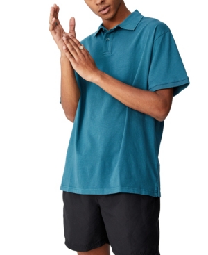 Cotton On Men's Oversized Wash Polo T-shirt