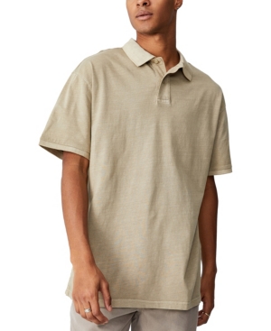 Cotton On Men's Oversized Wash Polo T-shirt