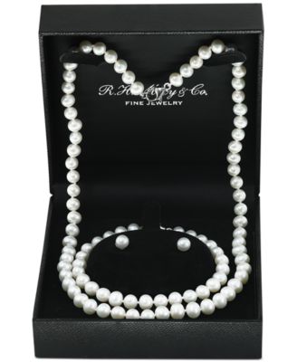 EFFY&reg; 3-Pc. Set Cultured Freshwater Pearl (6-1/2 mm) Collar Necklace, Bracelet, & Stud Earrings.