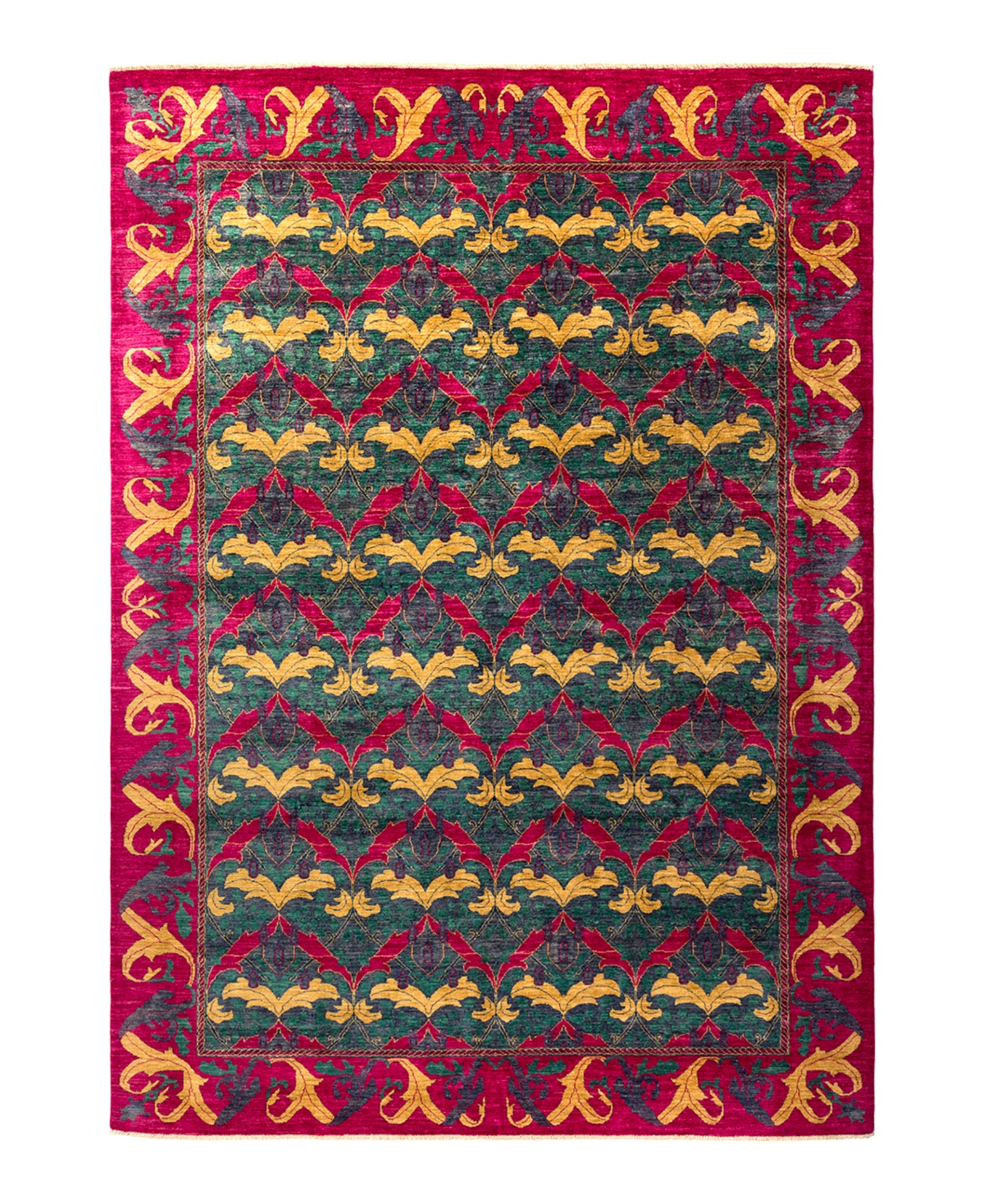 Adorn Hand Woven Rugs Arts and Crafts M1620 8'10in x 11'7in Area Rug - Purple