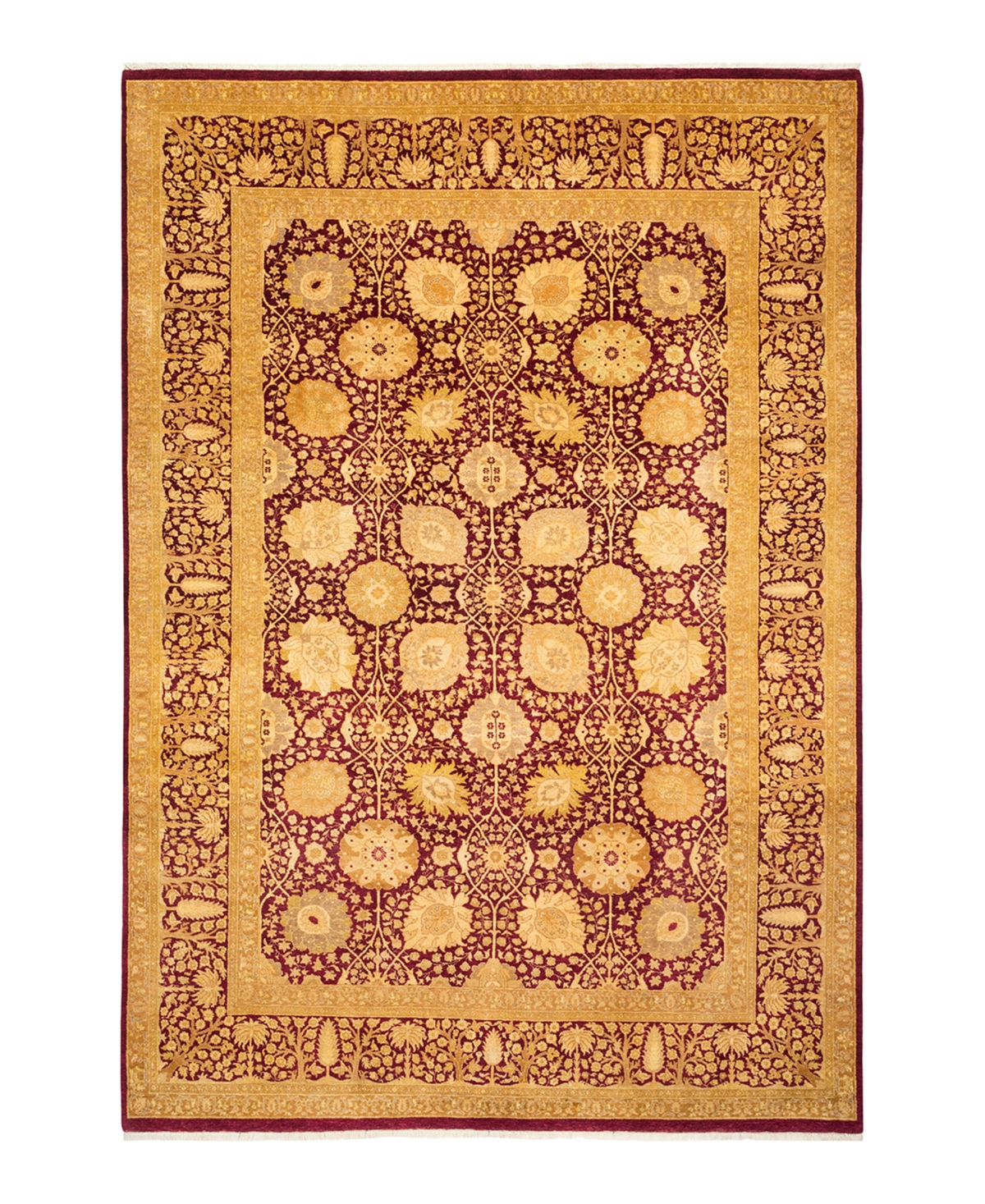 Closeout! Adorn Hand Woven Rugs Mogul M1395 6'2in x 8'10in Rectangle Area Rug - Burgundy