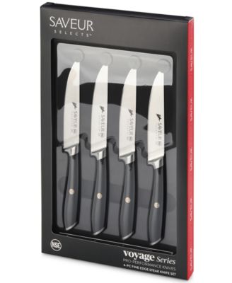 Voyage Series 4-Pc. Fine Edge Forged German Steel Steak Knife Set