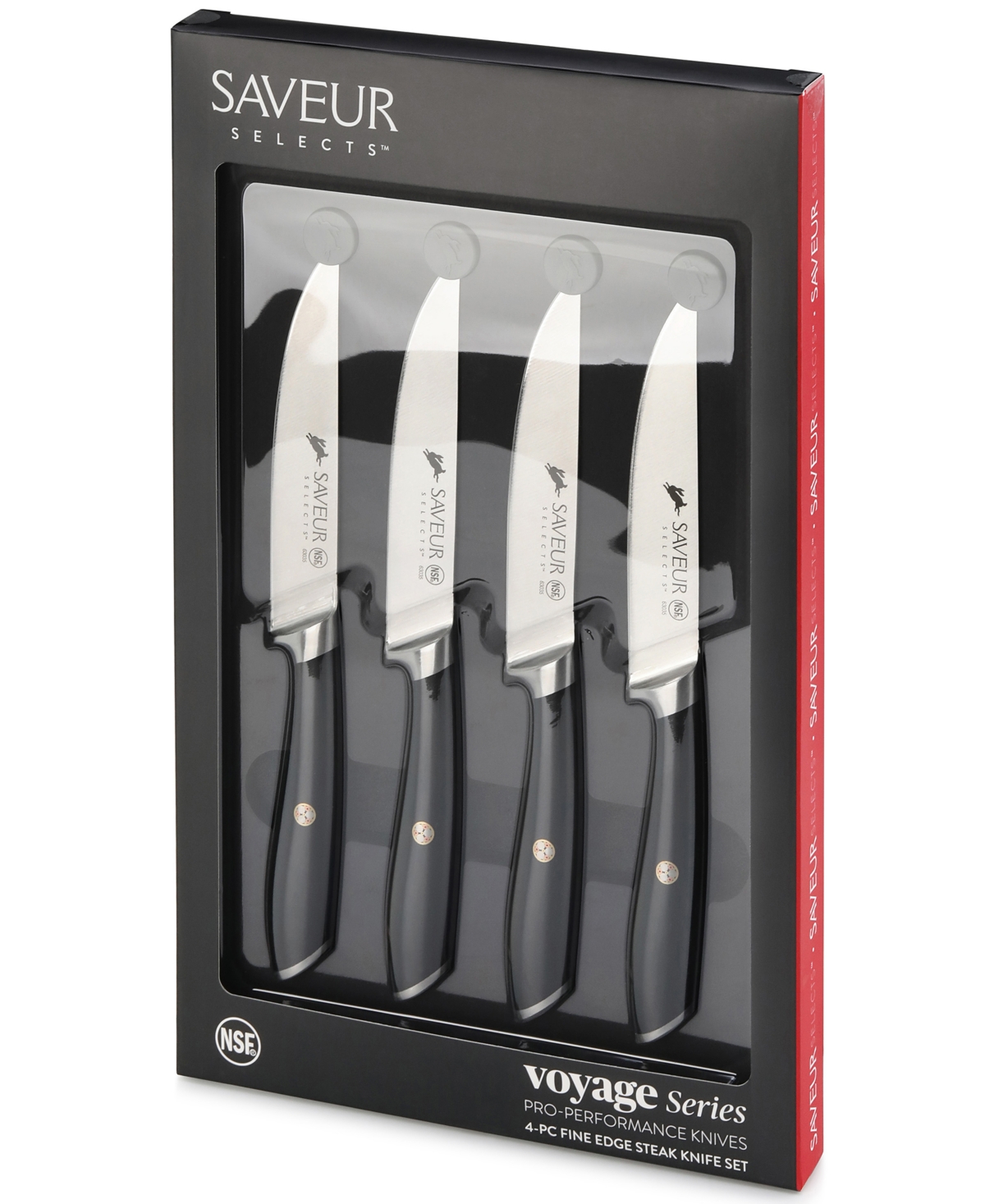 Saveur Selects Voyage Series 4-Pc. Fine Edge Forged German Steel Steak Knife Set