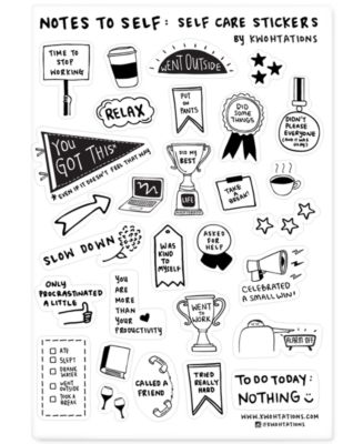 Kwohtations Self-Care Sticker Sheet - Macy's