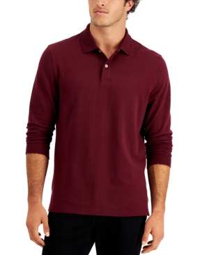 CLUB ROOM MEN'S SOLID STRETCH POLO, CREATED FOR MACY'S
