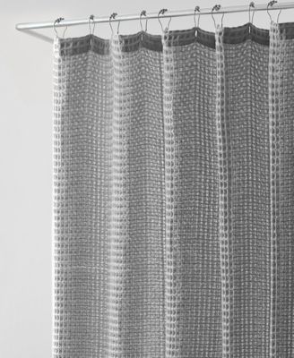 Marled Waffle Yarn Dyed Shower Curtain, 72" X 70"