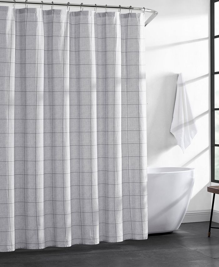 Kenneth Cole New York Holden Grid – Set Copripiumino King Size In Cotone, Colore Blu