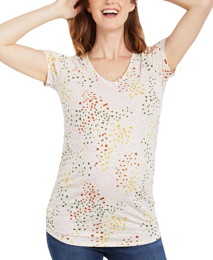 Motherhood Maternity Long Sleeve Side-Ruched T-Shirt