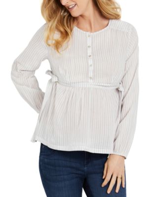 Motherhood Maternity - Cotton Striped Maternity Blouse
