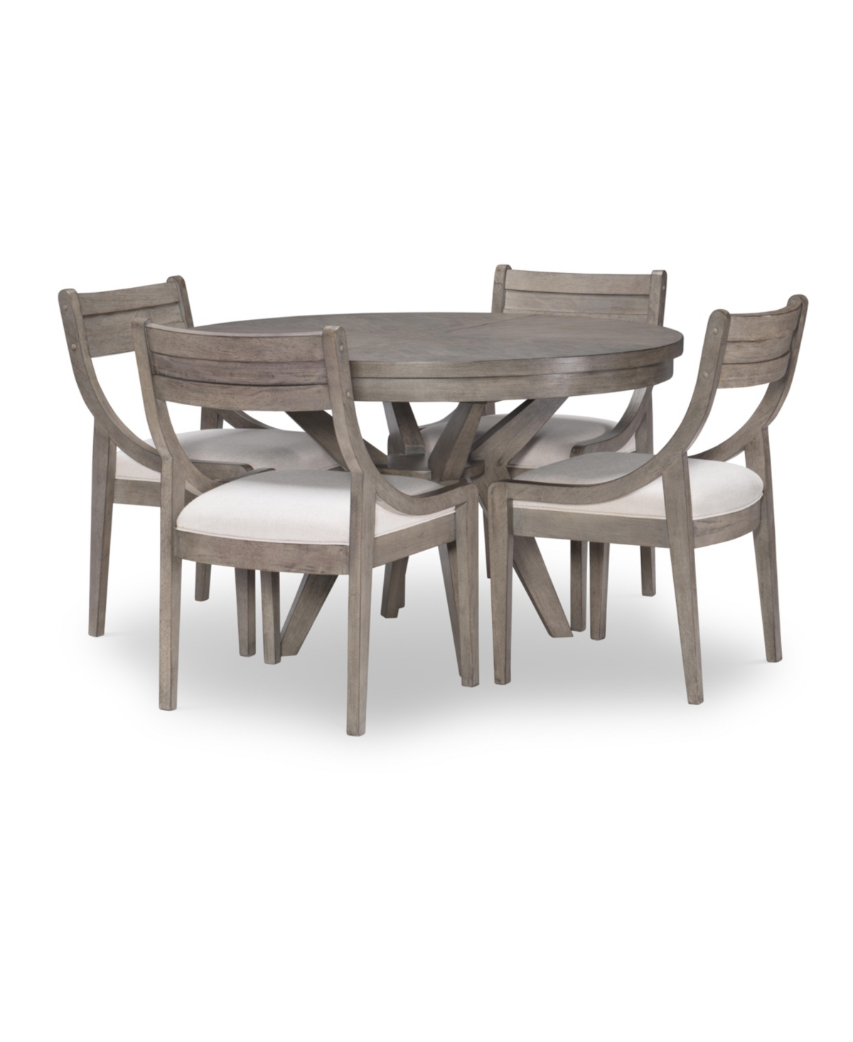 Macy's Greystone Ii 5pc Dining Set (round Table & 4 Side Chairs)