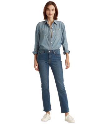 ralph lauren petite jeans classic straight